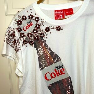 Queen of Sparkles Diet Coke Bottle T-shirt ~ Size Large